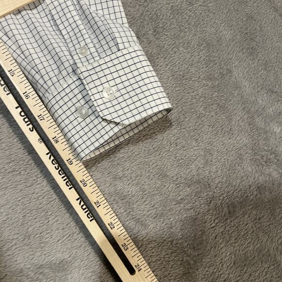 Mizzen Main Shirt Mens XL Trim Fit Performance Stretch Button Down Check Plaid - Picture 10 of 10